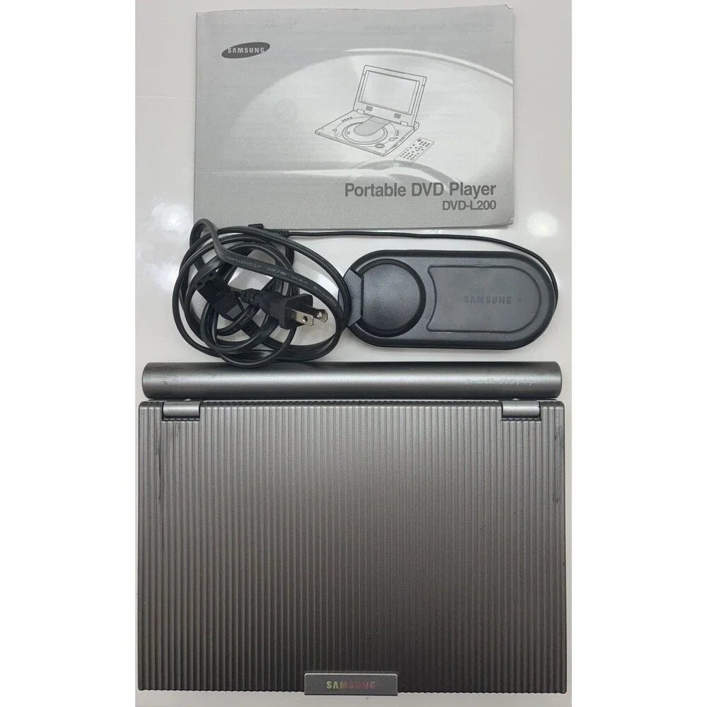 Samsung Portable 10' DVD Player Model DVD-L200 with Battery Pack; and AC Adapter